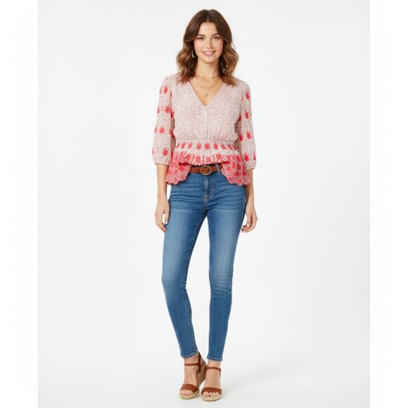 *Guess Floral Embroidered Blouse - Picture 1 of 8